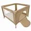 Манеж дитячий квадратний VELANO Cubo, beige - мініатюра 1
