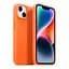 Кожаный чехол-панель для Apple iPhone 14, FAKE Leather Case, оранжевый, искусственная кожа, премиальный, противоударный, защита всего корпуса, с мягкой подкладкой, поддержка MagSafe и беспроводной зарядки, ArmorStandart (ARM64457) - миниатюра 3
