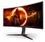 Монiтор 34" AOC CU34G2XP/BK Black/Red - мініатюра 3