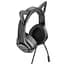 Ігрові дротові навушники Hoco W107 Cute Cat Ear, USB, 3.5mm, 2m, Black-Pink - мініатюра 4