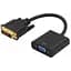 Перехідник DVI to VGA 0.25 м чорний - мініатюра 1