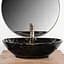 Умивальник Rea Pamela 33x53 black marble shiny (REA-U5067), Глянцева - мініатюра 3