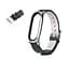 Шкіряний ремінець MiJobs для фітнес-браслета Xiaomi Mi Band 7 Type C чорний, тримач - сріблястий - мініатюра 5