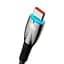 Кабель Baseus Glimmer Series Fast Charging USB-A to USB-C 100W 2m Black (CADH000501) - мініатюра 3