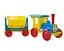 Поезд-конструктор Doloni-toys, 013115/1, с прицепом, голубой - миниатюра 1