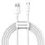 Кабель Baseus Simple Wisdom Data Cable Kit Cable USB to Micro 2.1A (2шт.) 1.5m TZCAMZJ-02 White - миниатюра 1