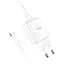 Сетевое зарядное устройство Hoco N2 Vigour с 1USB/2.1A с гибким кабелем Type-C Белый - миниатюра 2