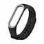 Силіконовий ремінець для фітнес-браслета XiaomiXiaomi Band 3 4 Black-Grey Черно-Серий - мініатюра 1