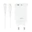 Сетевое зарядное устройство для XO CE29 20W 1USB-A+1USB-C Fast Charger with Lightning cable (NB-Q231A) Белый - миниатюра 4