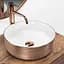 Умивальник Rea Sami rose brushed gold white накладний REA-U3303, Золотий - мініатюра 2