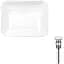 Комплект Qtap Scorpio: Раковина врезная прямоугольная 510х390х145 мм White + Донный клапан PU02 (QT1411K490WN47290) - миниатюра 1