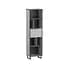 Стеллаж для книг и декора на ножках Moreli Forte F-0016 в стиле Loft 550х2000х400 мм Бетон Тефра - миниатюра 1
