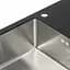 Кухонна мийка Germece Handmade Black Glass 780x510x200, Чорний - мініатюра 2