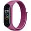 Ремінець на липучці для фітнес-браслету Universal Nylon Xiaomi Mi Band 7/6/5/4/3 Purple - мініатюра 1