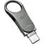 USB флеш-накопичувач Silicon Power Mobile C80 128GB USB-A + USB-C 3.2 Silver (SP128GBUC3C80V1S) [134979] - мініатюра 2