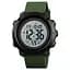 Наручний годинник чоловічий Skmei 1426 Army Green - White ABS, 1426AGWT (12286) - мініатюра 1