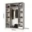 Шафа 4-дверна з антресоллю MebelStar Оскар Gloss BL-B, стандарт 160x52x260 см Дуб рістрето/Латте (MBS-5503) - мініатюра 3