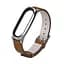 Шкіряний ремінець MiJobs для фітнес-браслета Xiaomi Mi Band 3 и 4 Type C коричневий, тримач - сріблястий - мініатюра 2