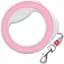 Повідець-рулетка для собак Waudog R-leash, кругла, XS-M, до 40 кг, 2,9 м, світловідбиваюча стрічка рожевий - мініатюра 1