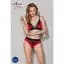 Эластичный топ с кружевом Passion TOP red-black L - миниатюра 5