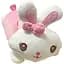 Детская мягкая игрушка Зайка Bambi L1122(Pink) с пледом 60 см - миниатюра 1
