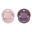Пустышка латексная Baby-Nova Pink&Purple, круглая, 0-24 мес., розовый и сиреневый, 2 шт. (3962033) - миниатюра 1