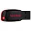 USB Flash SanDisk USB Cruzer Blade 128Gb Black Red - миниатюра 2
