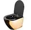 Підвісний унітаз Rea Carlo flat mini gold/black REA-C8990, Золотий - мініатюра 3