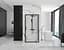 Душова кабіна Rea Rapid Swing 100x90 black пристінна REA-KPL-009956, Чорний матовий, Універсальна, прозрачний, Чорний матовий - мініатюра 3