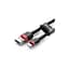Дата кабель USB 2.0 AM to Lightning 1.0m Cafule Black-Red Baseus (CALKLF-B19) - миниатюра 2