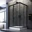 Душова кабіна Am.Pm Gem Twin Slide 120x80 см скло прозрачне black matt W90UG-404-120290-BT, Чорний матовий, Універсальна, прозрачний, Чорний матовий - мініатюра 2