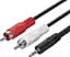 Кабель шнур TCOM 3.5 мм 2 x RCA 3 м - миниатюра 3