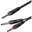 Готовый аудио кабель Roxtone Jack 6.3 Stereo - 2xJack 6.3 mono RAY-C100-L6 6м - миниатюра 1