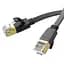 Патч-корд Hoco US07 General pure copper flat network cable (L-1M) чорний - мініатюра 2