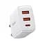 Мережевий зарядний пристрій Baseus Compact Quick Charger 2USB + 1Type-C 30W CCXJ-E02 White - мініатюра 2