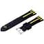 Силиконовый ремешок Primo Dart для часов Samsung Galaxy Watch 46 мм SM-R800 Black Yellow - миниатюра 1
