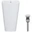 Умивальник підлоговий Qtap Tern 440x380x830 мм White + донний клапан PU02O, Білий - мініатюра 1