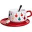 Чашка для латте-арту порцелянова Christmas Toys 250 мл з блюдцем  FM-CS-10B - мініатюра 1