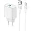 Мережевий зарядний пристрій Hoco 1USB C69A QC 3.0 5A White + USB Cable Type-C - мініатюра 1