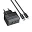 Зарядное устройство Hoco CS73A USB/ Type-C PD 30W QC midnight черный + кабель Type-C to Lightning - миниатюра 3