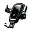 Автодержатель с беспроводной зарядкой Baseus Metal Gravity Car Mount (Air Outlet Version) 1.7A Qc3.0 gray (17217) - миниатюра 9