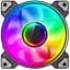 Вентилятор 120 мм GameMax Dual Ring Infinity черный 120х120х25 мм ARGB подсветка 1200 об/мин 30 дБ 3-pin/Molex/3-pin - миниатюра 1