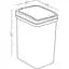 Відро для сміття MBM My Home з кришкою 15 л сіре (BIN-04 15L GRAY) - мініатюра 3