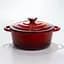 Каструля чавунна емальована Premium Cookware 2.5 л Червона з кришкою для тушкування, запікання та томління, для всіх плит - мініатюра 1