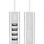 Концентратор Hoco USB 2.0 to 4xUSB Line machine HB1 Silver (6957531038146) - мініатюра 4