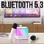 Блютуз колонка с микрофонами K18 wireless lightshow speaker, 5W, Белый, портативная караоке колонка bluetooth - миниатюра 7
