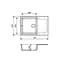 Кухонная мойка Adamant HORIZON MEDIUM Old-Stone 700x500x230 мм, с крылом 70 см - миниатюра 3