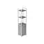 Этажерка 3/34 Ferrum-decor Серии Конект с тумбой 144x34x28 Белый ДСП Бетон (FRD-104434) - миниатюра 1