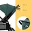 Прогулочная коляска Kinderkraft Route Platinum Grey серая (00-00305124) - миниатюра 13
