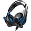 Наушники Hoco W102 gaming Cool tour проводные игровые подсветка LED черно-синие - миниатюра 1
